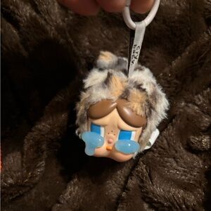 Fluffy Multicolor Plush Keychain crybaby